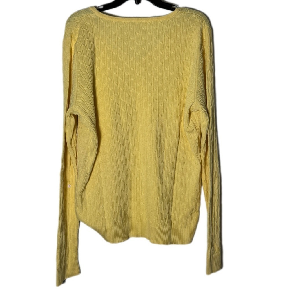 Talbots Lemon V-Neck Sweater - Picture 2 of 3